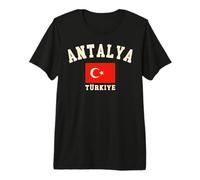 Drapeau Turc Vintage Antalya Türkiye Souvenir Graphique rétro T-Shirt Haut de Gamme