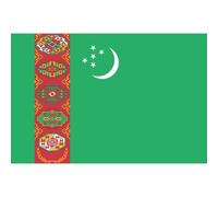 Drapeau Turkménistan (5 X 3.3 Cm) - Sticker/Autocollant