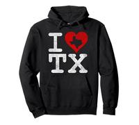 Drapeau TX « I Love Texas I Heart TX » The Lonestar State Love Pride Sweat à Capuche