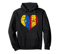 Drapeau Ucrania España corazón Amor compartido Regalo divert Sweat à Capuche