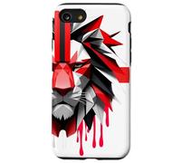 Drapeau UJ du Royaume-Uni St George Patriotism Lions Face Grande-Bretagne Coque pour iPhone SE (2020) / 7/8