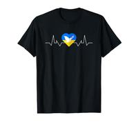 Drapeau ukrainien avec cœur et Colombe de Paix Ukraine T-Shirt Graphique avec Valeur