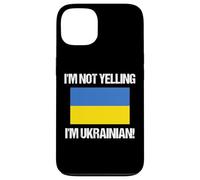 Drapeau ukrainien avec Inscription « I'm Not Yelling » Coque pour iPhone 13