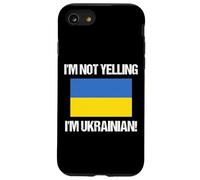 Drapeau ukrainien avec Inscription « I'm Not Yelling » Coque pour iPhone SE (2020) / 7/8