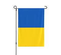 Drapeau ukrainien double face pour jardin, décoration résistante aux intempéries pour terrasse et patio, 71 x 102 cm