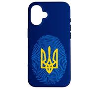Drapeau Ukrainien Empreintes Digitales Ukraine Coque pour iPhone 16