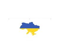 Drapeau ukrainien imprimé carte semi-circulaire léger Bannière d'extérieur Décorations de fête