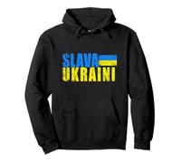 Drapeau ukrainien SLAVA UKRAINI aux Couleurs vieillies rétro Sweat à Capuche