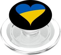 Drapeau ukrainien Un Coeur Ukraine PopSockets PopGrip pour MagSafe