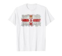 Drapeau Ulster de l'Irlande du Nord Style Grungy T-Shirt Graphique avec Valeur