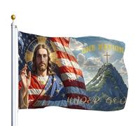 Drapeau Une nation sous Dieu Jésus Drapeaux 90X150cm