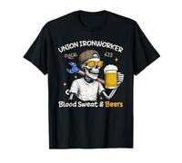 Drapeau Union Ironworker Local 433 Blood Sweat Bières T-Shirt