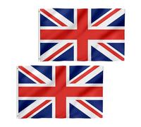 Drapeau Union Jack 1,5 x 0,9 m avec œillets, drapeaux de l'Angleterre en polyester pour fêtes en plein air et événements patriotiques