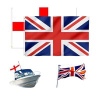 Drapeau Union Jack 1,5 x 0,9 m, drapeau national britannique, drapeaux britanniques en polyester de qualité supérieure, pour une utilisation en extérieur et en intérieur, affichages patriotiques et