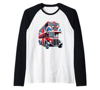 Drapeau Union Jack à Deux étages Motif Bus londonien Manche Raglan