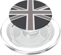 Drapeau Union Jack Britannique en écailles de Gris foncé PopSockets PopGrip pour MagSafe