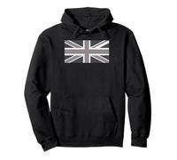 Drapeau Union Jack Britannique en écailles de Gris foncé Sweat à Capuche