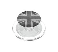 Drapeau Union Jack du Royaume-Uni en Grungy BW PopSockets PopGrip pour MagSafe