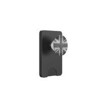 Drapeau Union Jack du Royaume-Uni en Grungy BW PopSockets PopWallet pour MagSafe