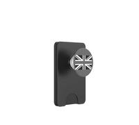Drapeau Union Jack du Royaume-Uni en Noir et Blanc PopSockets PopWallet pour MagSafe