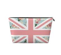 Drapeau Union Jack Roses Anglaises, Trousse de Toilette Trousse de Maquillage Sac à cosmétiques Trousse de Toilette de Voyage Portable