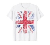 Drapeau Union Jack vintage Angleterre Grande-Bretagne Royaume-Uni Blanc T-Shirt