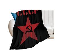 Drapeau Union soviétique URSS Marteau et Faucille Flanelle Polaire léger Jeter couvertures décoration Couverture Chaud Hiver 50 "x 40"
