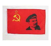 Drapeau URSS avec Lénine 45x30cm - PAVILLON communiste leninien - Léninisme 30 x 45 cm haute qualité - AZ FLAG