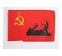 Drapeau URSS avec Lénine poing levé 45x30cm - PAVILLON communiste leninien - Léninisme 30 x 45 cm haute qualité - AZ FLAG
