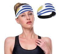 Drapeau Uruguay - Dimensions précises - Éléments - Proportions - Tissu évacuant l'humidité - Bandeau élastique pour femme - Pour yoga, gym, gym, randonnée