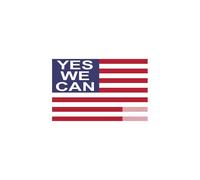 Drapeau Us Yes We Can - 15x10cm - Sticker/Autocollant