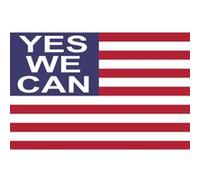 Drapeau US yes we can - 15x10cm - Sticker/autocollant