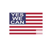 Drapeau Us Yes We Can - 19.5x13cm - Sticker/Autocollant