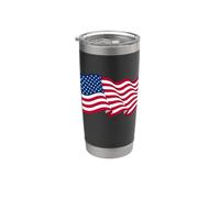 Drapeau USA agitant le drapeau américain drapeau USA Gobelet isotherme en acier inoxydable double paroi