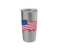 Drapeau USA agitant le drapeau américain drapeau USA Gobelet isotherme en acier inoxydable double paroi