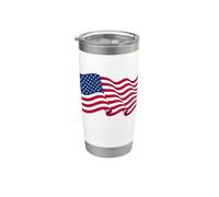 Drapeau USA agitant le drapeau américain drapeau USA Gobelet isotherme en acier inoxydable double paroi