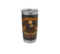 Drapeau USA Aigle 250e anniversaire Halloween Gobelet isotherme en acier inoxydable double paroi