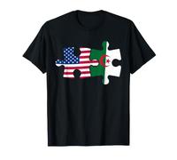 Drapeau USA Algérie - Puzzle Drapeau Vieilli T-Shirt