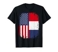 Drapeau USA Américain France Double Citoyenneté Cadeau T-Shirt