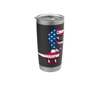 Drapeau USA dinosaure 4 juillet Gobelet isotherme en acier inoxydable double paroi