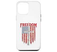 Drapeau USA Freedom Cross Patriotic Liberty Christian Beliver Coque pour iPhone 12 Pro Max