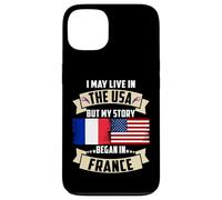 Drapeau USA I May Live in The USA But My Story Began in France Coque pour iPhone 13