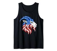 Drapeau USA Jour de l'indépendance 4 Juillet Chèvre drôle Patriotique Débardeur
