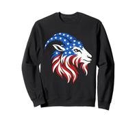 Drapeau USA Jour de l'indépendance 4 Juillet Chèvre drôle Patriotique Sweatshirt