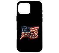 Drapeau USA Motocross Dirt Bike Drapeau Américain Détresse Coque pour iPhone 16 Pro Max