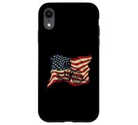 Drapeau USA Motocross Dirt Bike Drapeau Américain Détresse Coque pour iPhone XR