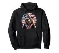 Drapeau USA Ours Patriotisme Amour Sweat à Capuche