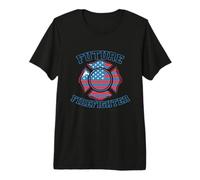 Drapeau USA Pompier Future Pompier T-Shirt Haut de Gamme