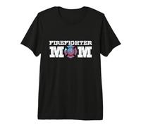 Drapeau USA Pompier Maman Pompier T-Shirt Haut de Gamme