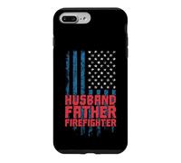 Drapeau USA Pompier Mari père Pompier Coque pour iPhone 7 Plus/8 Plus
